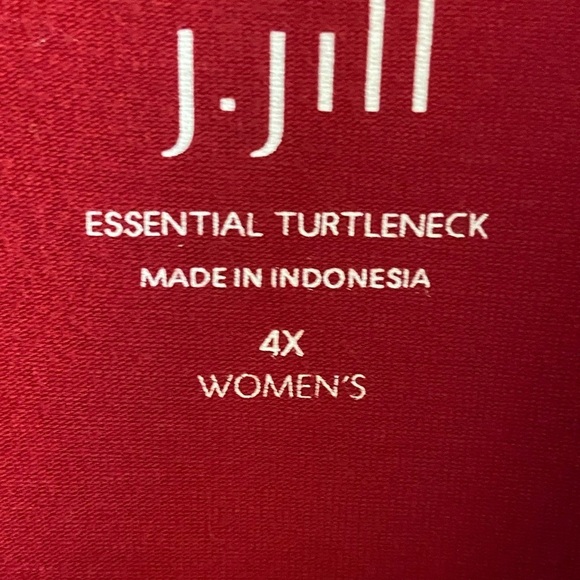 J Jill‎ the essential turtleneck tunic top cherry red long sleeve 4X - Picture 5 of 6